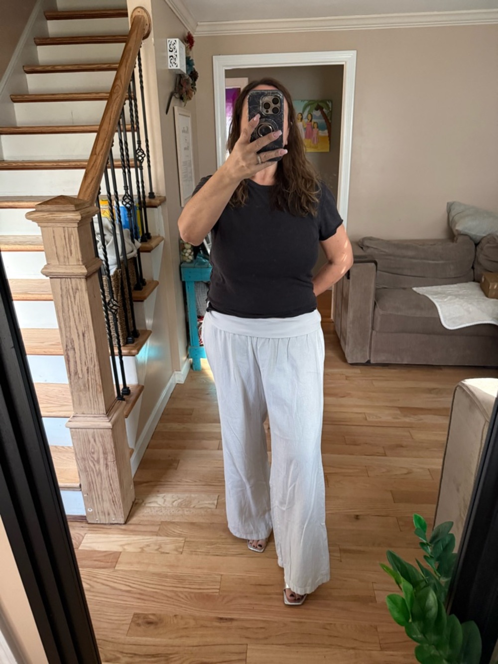 Old navy white linen pants
